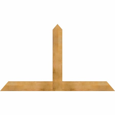 Ekena Millwork Portland Rough Sawn Timber Gable Bracket, Western Red Cedar, 72"W x 42"H x 2"D x 6"F, 14/12 Pitch GBW072X42X0206POR00RWR